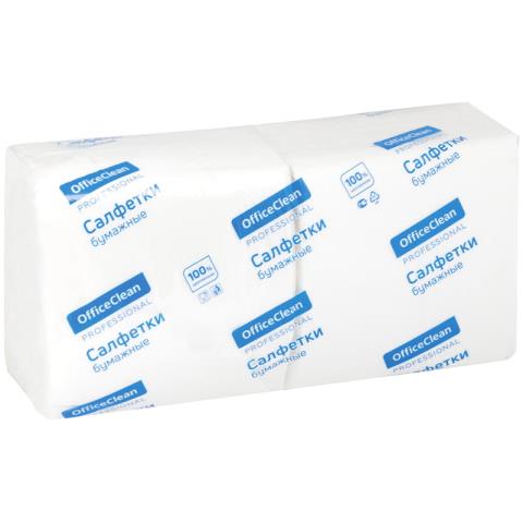 Салфетки бумажные OfficeClean 33х33 белые 250 шт. 290892 Салфетки бумажные OfficeClean 33х33 белые 250 шт. 290892