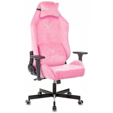 Кресло игровое Knight N1 Fabric розовый Velvet 36 с подголов. крестов. металл KNIGHT N1 PINK 1626365 Кресло игровое Knight N1 Fabric розовый Velvet 36 с подголов. крестов. металл KNIGHT N1 PINK 1626365