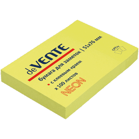Стикеры 51х76 мм 100л. deVENTE 2010313 неон зеленая