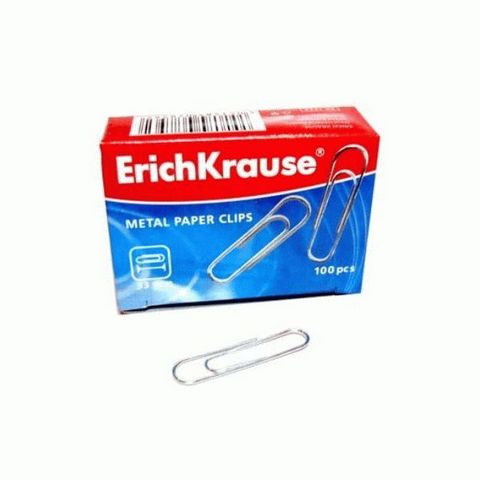 Скрепки 33 мм 100 шт ERICH KRAUSE никел. 7856