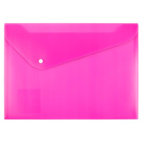 Папка - конверт А4 Trend NEON на кнопке EC211130013 розовая Папка - конверт А4 Trend NEON на кнопке EC211130013 розовая