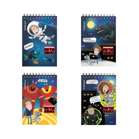 Блокнот А6 60 (спираль) ЕК Приключения Пети и Волка 54293