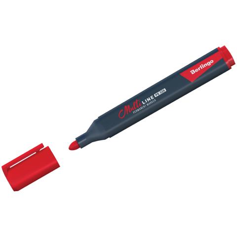 Маркер перман. Berlingo 3мм Multiline РЕ320 трехгран. красный