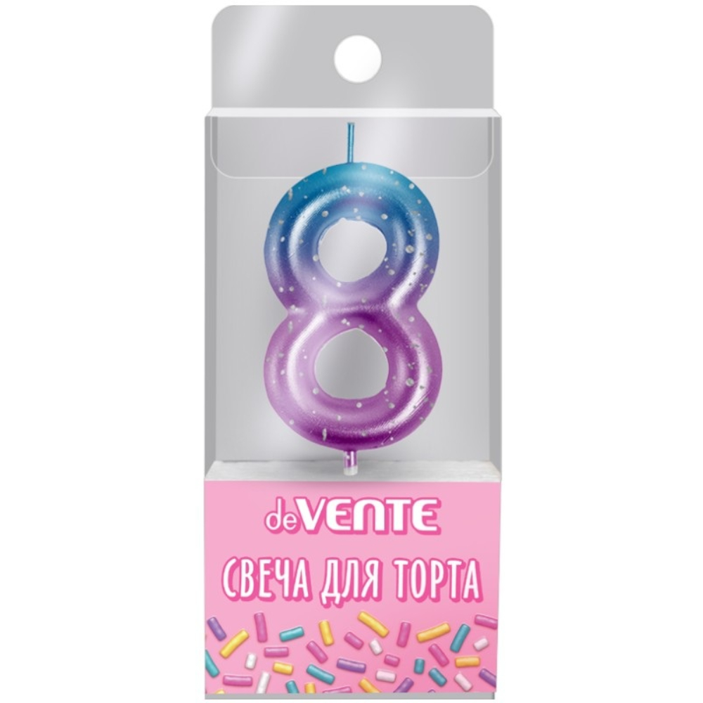 Свеча-цифра deVENTE 9060507 Degrade "8"