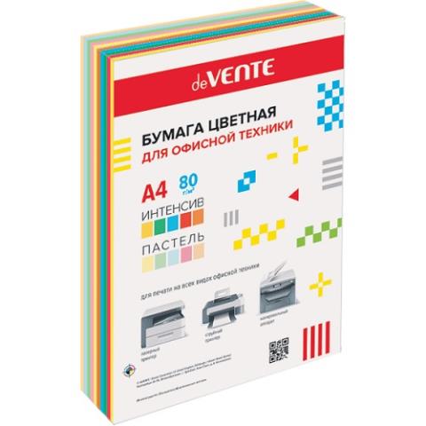 Бумага ксер. А4 250 л. 80 гр. deVENTE 2072202 10 цветов ассорти