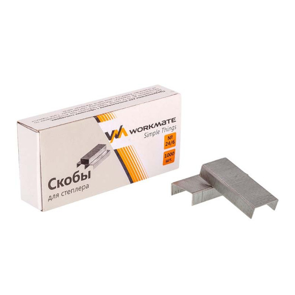 Скобы № 24/6 Workmate оцинкованные 14-2211