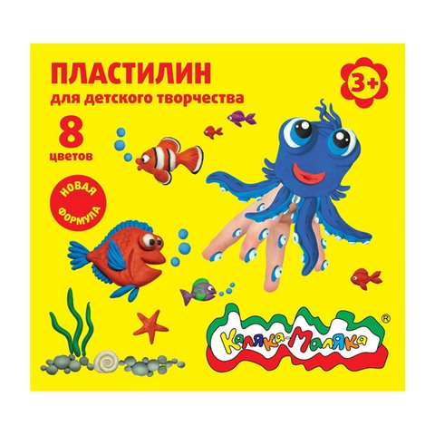 Пластилин  8 цв. Каляка-маляка ПКМ08-П 120 гр. 