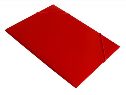 Папка на резинках А4 Бюрократ 0,5 мм красный 816782