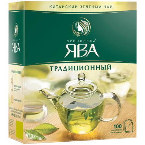 Чай Принцесса Ява зеленый 100 пакет. 0880-18