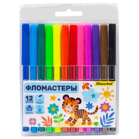 Фломастер 12 цв. Silwerhof Веселые друзья 1481510 Фломастер 12 цв. Silwerhof Веселые друзья 1481510