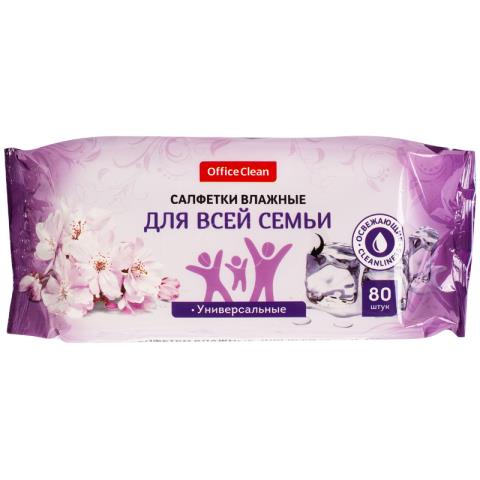 Салфетки Влажные OfficeClean универсальные 80шт. 277490 Салфетки Влажные OfficeClean универсальные 80шт. 277490