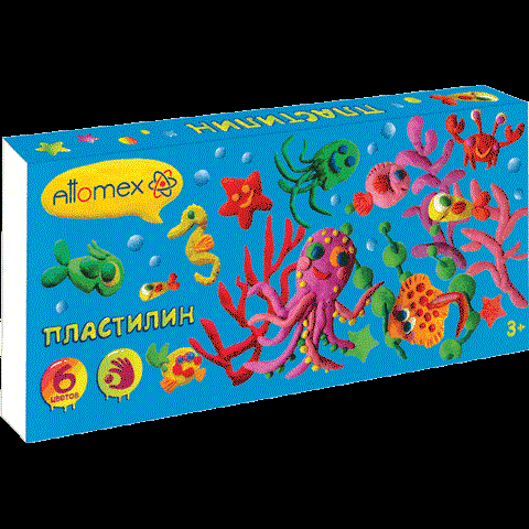 Пластилин  6 цв. Attomex 8042812 90 гр 