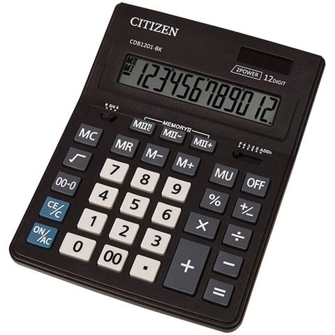 Калькулятор настольный CITIZEN CDB1201BK 12 разр. 157*200*35 мм