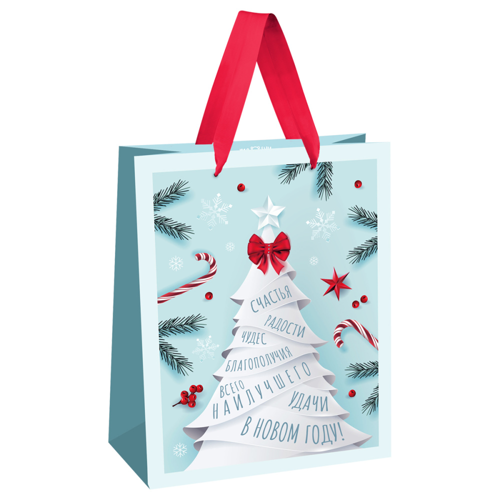 Пакет подарочный MESHU Christmas wish 18х23х10см MS_66103