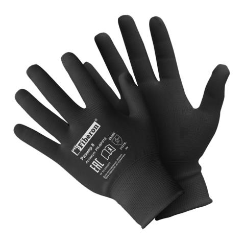 Перчатки для сборочных работ Fiberon полиэстер 8(M) черные  PR-BP012