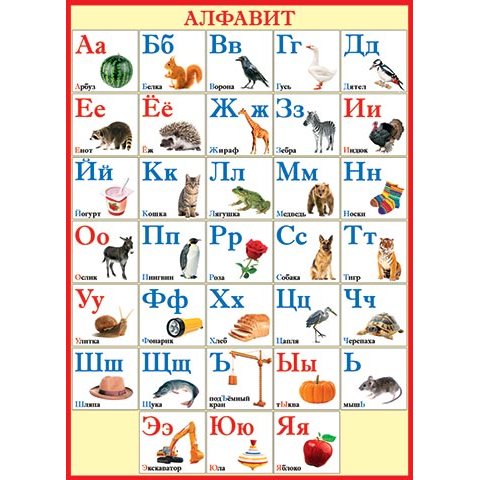 Плакат 0-02-303А Русский алфавит