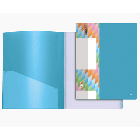Папка с 80 карманами deVente Juicy 3105715 ярко-голубая