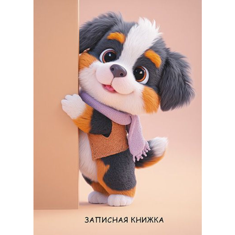 Блокнот-бизнес А6 100 л. (спираль) Забавный щенок С0592-144