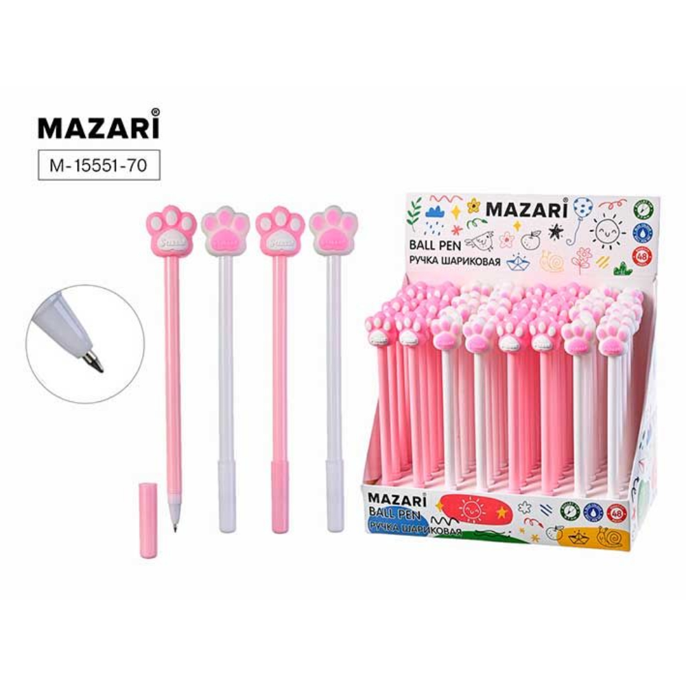 Ручка шариковая Лапки М-15551-70 0,7мм 