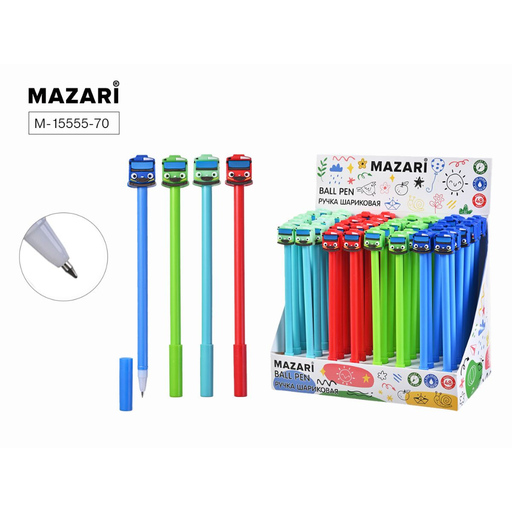 Ручка шариковая Машинки М-15555-70 0,7мм