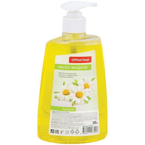 Мыло жидкое 500 мл. OfficeClean Ромашка с дозат. 257287 Мыло жидкое 500 мл. OfficeClean Ромашка с дозат. 257287