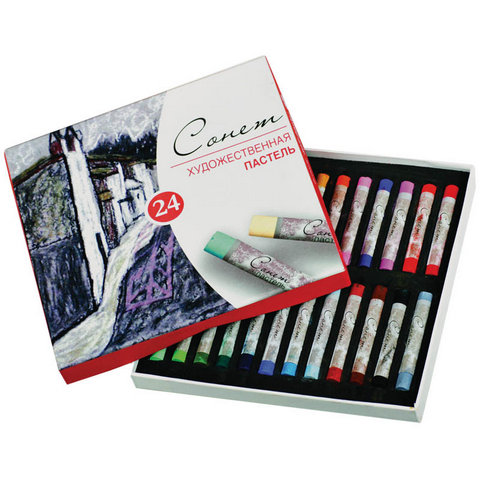 Пастель сухая худож. 24 цв. Сонет сухая 7141224
