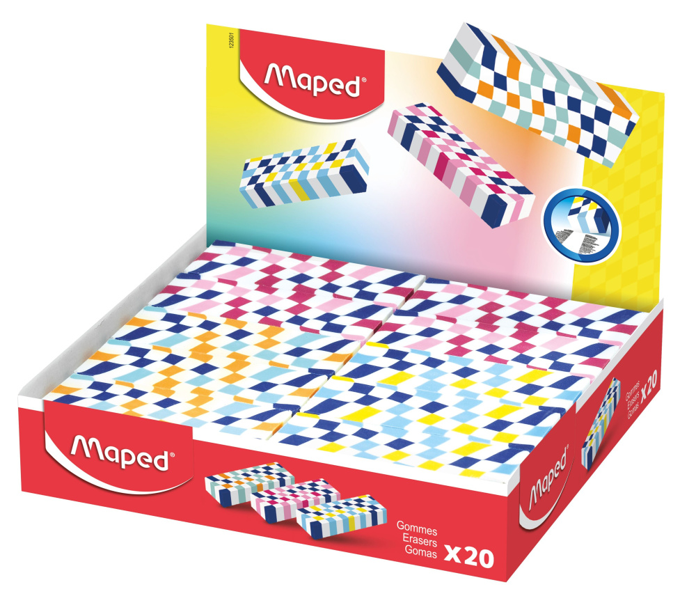 Ластик MAPED TRENDY TEENS CHECKERBOARD в виде шахматной доски 123501