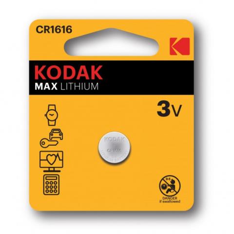 Батарейка CR1616-1BL Kodak MAX литиевая 1 шт. Батарейка CR1616-1BL Kodak MAX литиевая 1 шт.