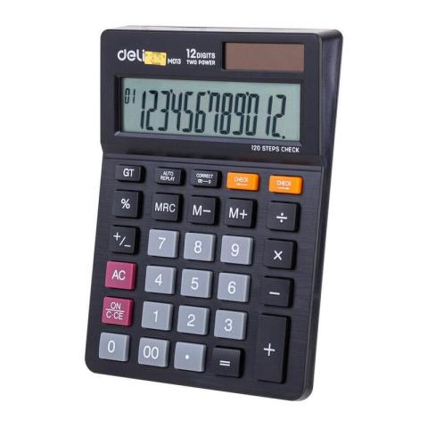 Калькулятор настольный Deli EM01320 12 разр. 149х104 черный