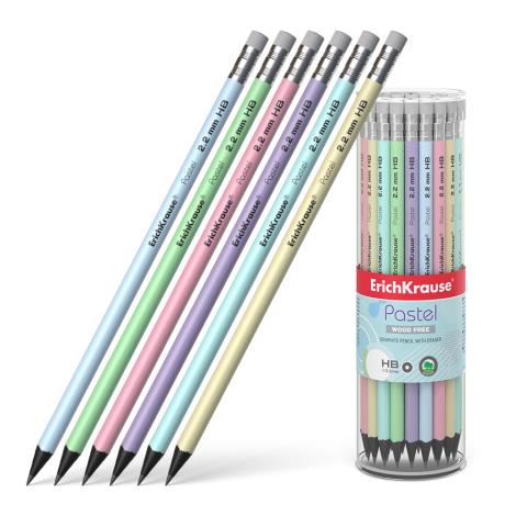 Карандаш ч/гр. ErichKrause Pastel HB 55272 с ласт. пластик Карандаш ч/гр. ErichKrause Pastel HB 55272 с ласт. пластик