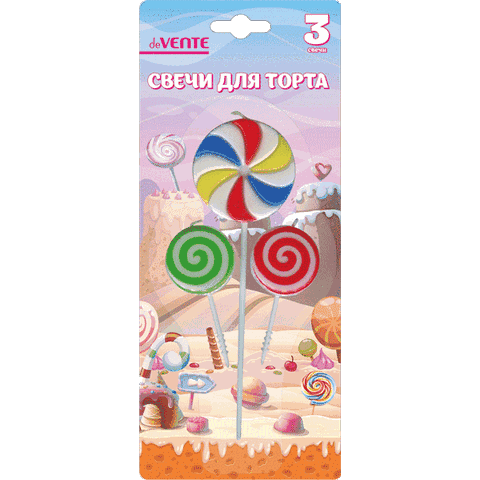 Свечи для торта deVENTE 9060801 3 шт. Свечи для торта deVENTE 9060801 3 шт.