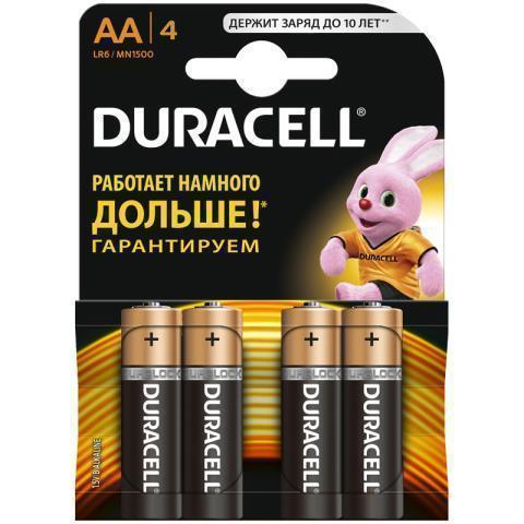 Батарейка LR06 (АА) Duracell 4шт. BL4 Basic 