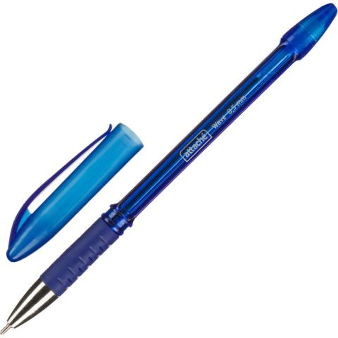 Ручка шариковая Attache Wave  0,7 грип синяя 1726239