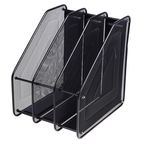 Лоток вертикальный 3 отд. металлич. черный 9303 С