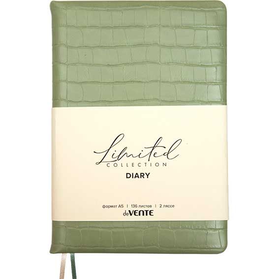 Ежедневник А5 136 л deVENTE Barbara 2234672 мятный недатир.