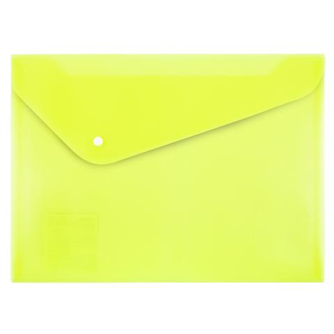 Папка - конверт А4 Trend NEON на кнопке EC211130009 желтая Папка - конверт А4 Trend NEON на кнопке EC211130009 желтая