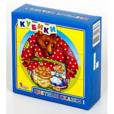 Кубики 9 шт. Цветные сказки 00679