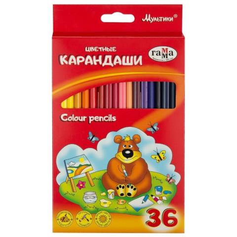 Карандаши цв. 36 цв. Гамма Мультики 050918_10 трехгран. Карандаши цв. 36 цв. Гамма Мультики 050918_10 трехгран.