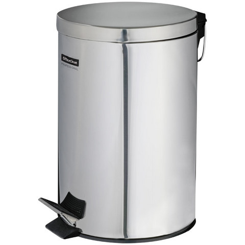 Ведро-контейнер для мусора OfficeClean 5 л. хром 277567