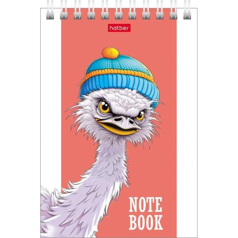 Блокнот 60 л. А6 (спираль) Хатбер Модные страусы 60Б6В1гр