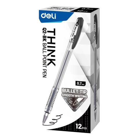Ручка шариковая Deli Think EQ2-BK 0.7мм чернила черн.
