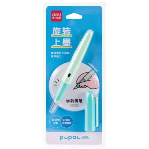 Ручка перьевая Пиши-стирай Deli Pupal SF321GREEN синяя