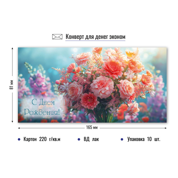 9207 Конверт для денег С днем рождения 9207 Конверт для денег С днем рождения