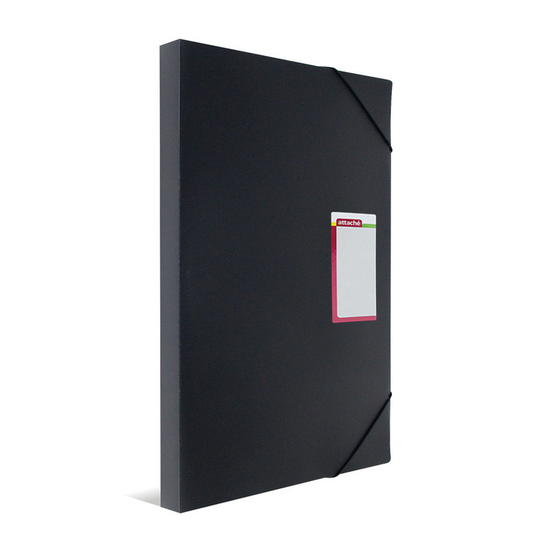 Папка на резинках А3 Attache черный 166831