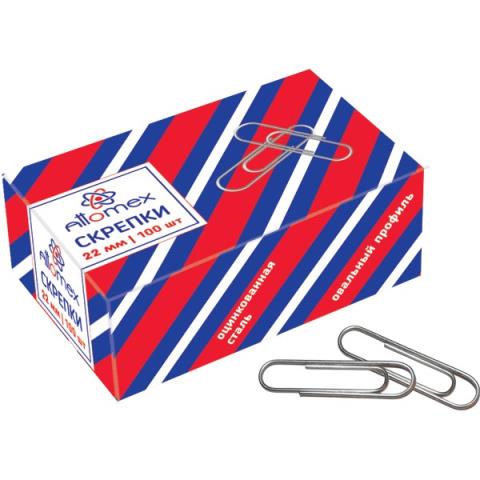 Скрепки 22 мм 100 шт Attomex 4135800 оцинк. овал