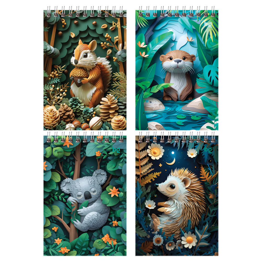 Блокнот А6 40 л. (спираль) БиДжи Paper art  Б6гр40 07051