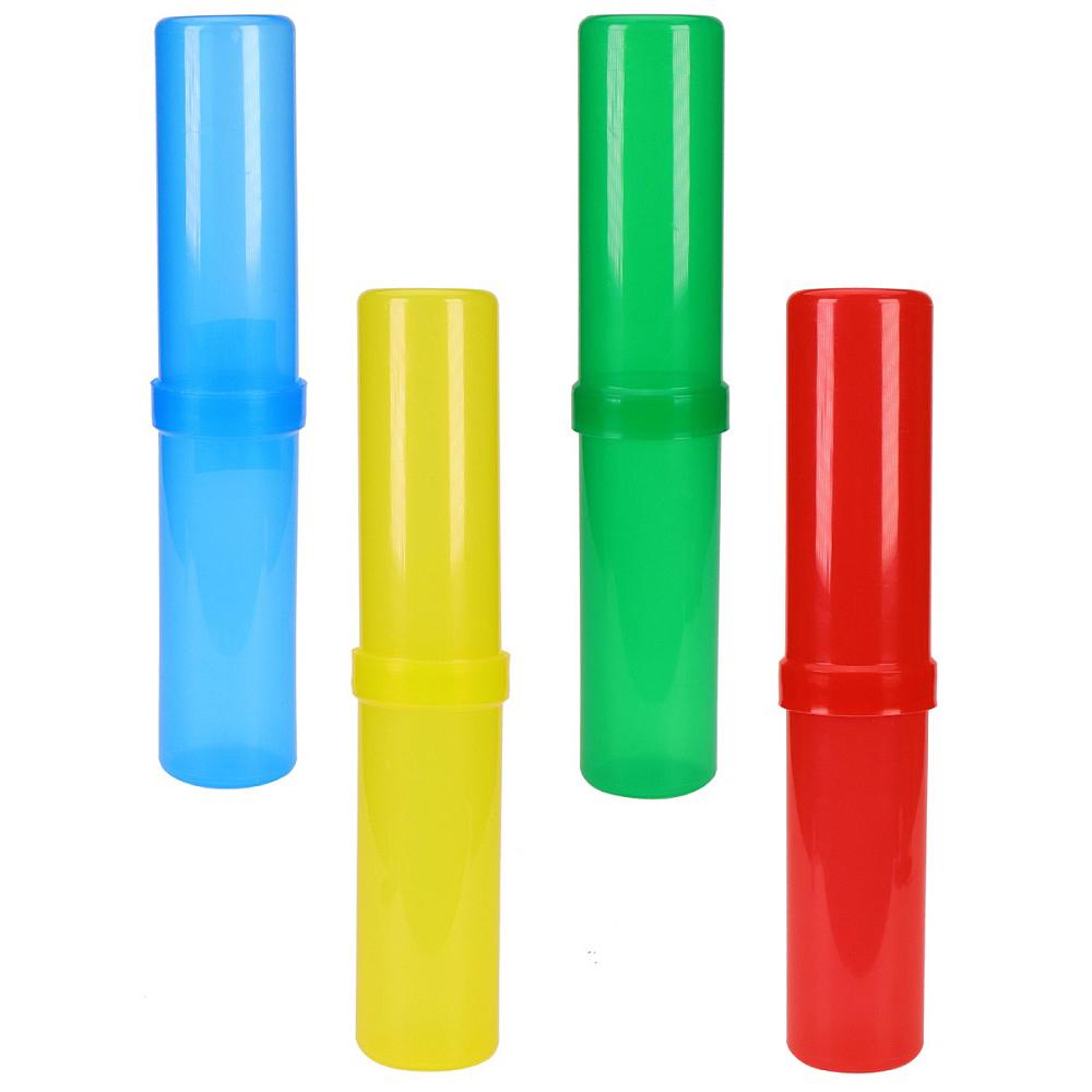 Пенал - тубус П-П Цветной прозрачный ПН-3321 пластик