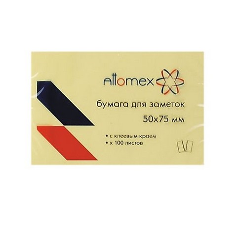 Стикеры 51х76 мм 100л. Attomex 2010301 желтый