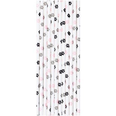 Трубочка д/кокт бум. Котики 12шт 1502-4561