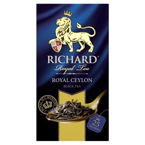 Чай Richard Royal Ceylon 25 пакетиков черный 610600 Чай Richard Royal Ceylon 25 пакетиков черный 610600